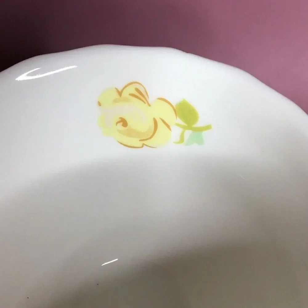 NWOB Jusalpha Light Yellow Rose Bone China Tea Coffee‎ & Saucer Cup  Set
